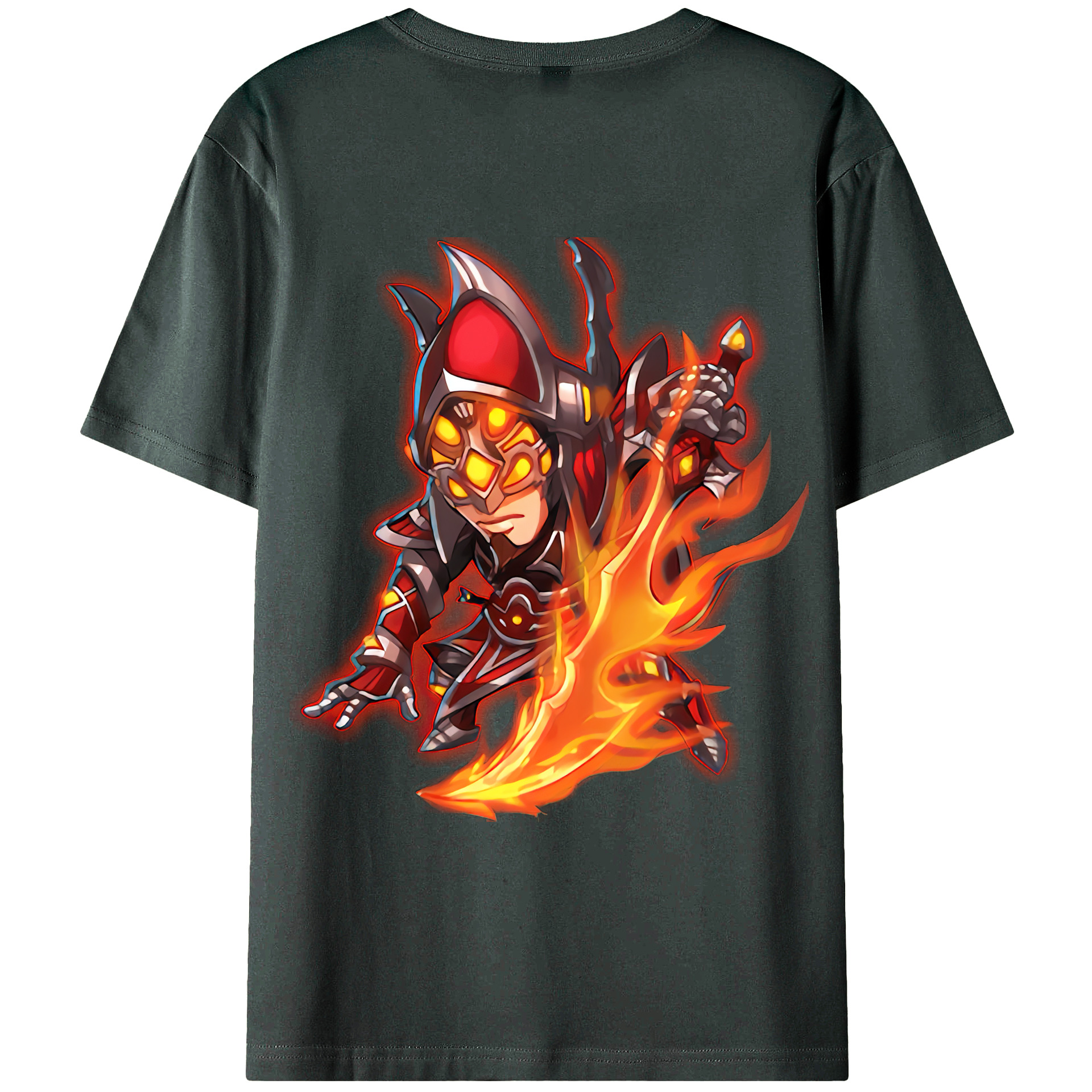 （画像用） リーグ・オブ・レジェンド League of Legends LOL 綿100％ メンズ半袖Tシャツ（バックプリント） 通気性